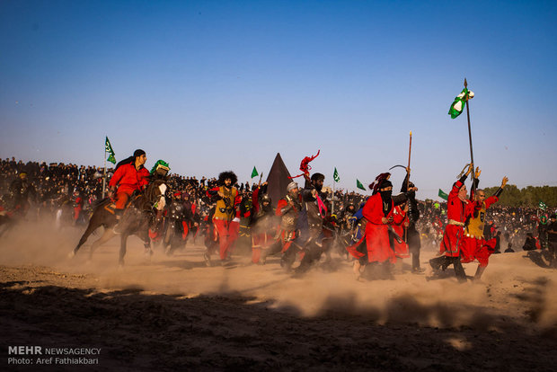 مراسم خیل عرب و خیمه‌سوزی در نوش آباد