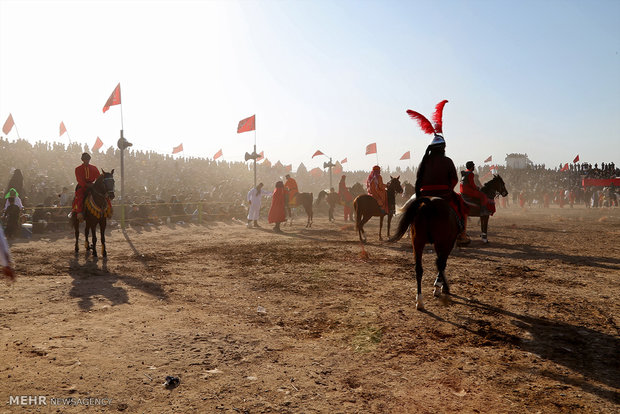 مراسم خیل عرب و خیمه‌سوزی در نوش آباد