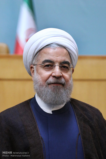 حسن روحانی رئیس جمهور در  مراسم روز ملی صادرات