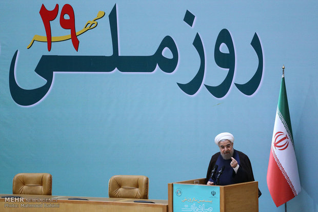  سخنرانی حسن روحانی رئیس جمهور در مراسم روز ملی صادرات