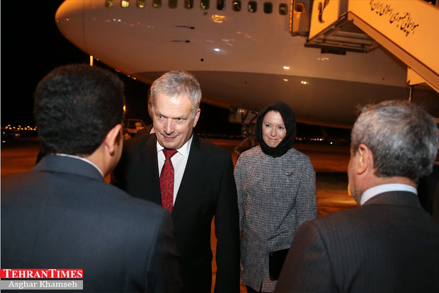 Finnish President arrives in Tehran