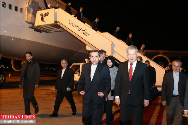 Finnish President arrives in Tehran