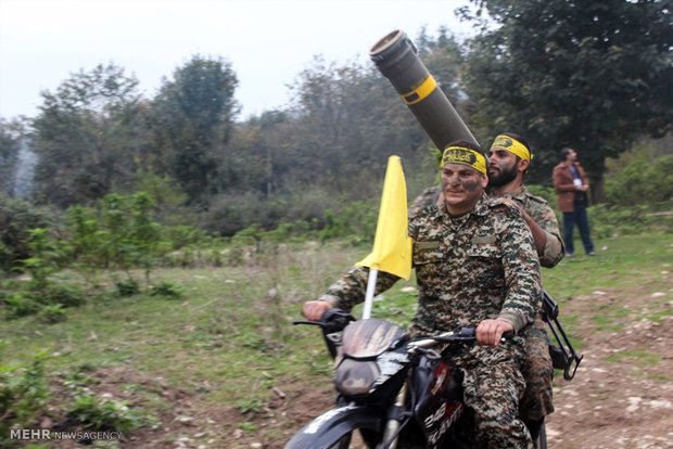 Military drill in northern forest 