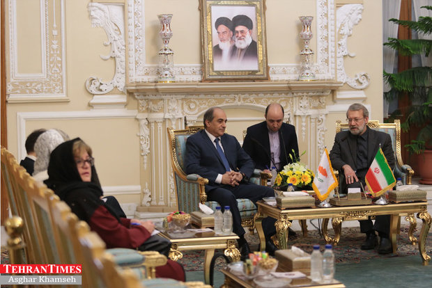 Larijani meets with Cypriot counterpart