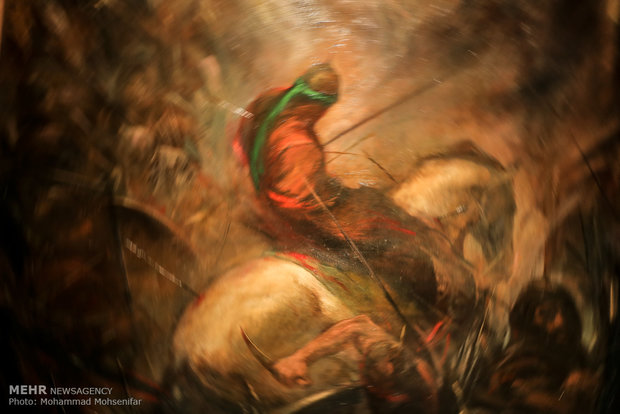 رونمایی از تازه ترین اثر نقاشی عاشورایی حسن روح الامین