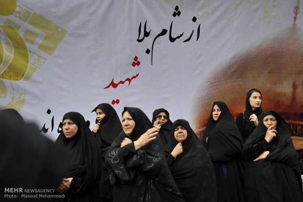 مراسم تشییع پیکر محمد کیانی شهید روحانی مدافع حرم در اندیمشک 