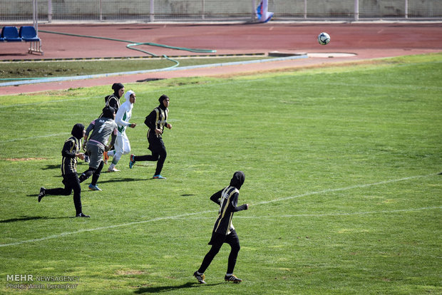 Women football match in Shiraz 