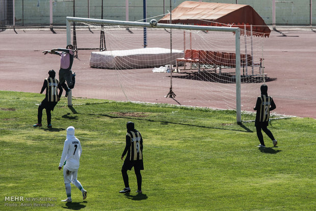 Women football match in Shiraz 