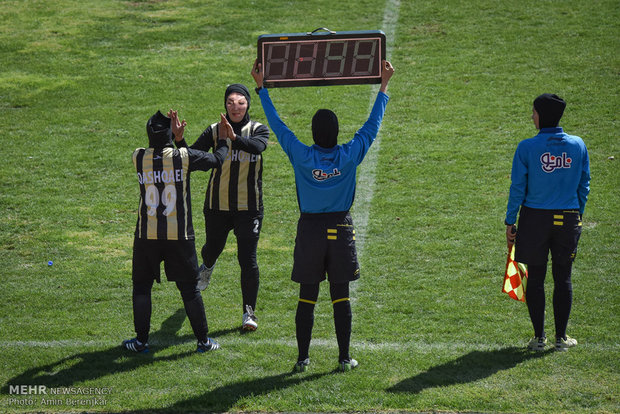 Women football match in Shiraz 