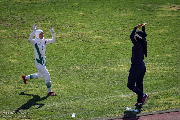 Women football match in Shiraz 