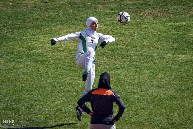 Women football match in Shiraz 