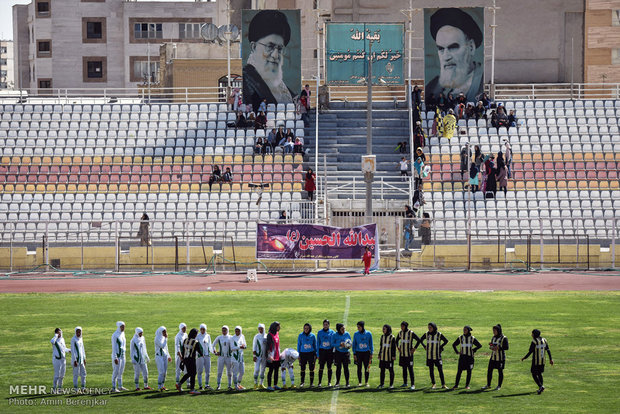 Women football match in Shiraz 