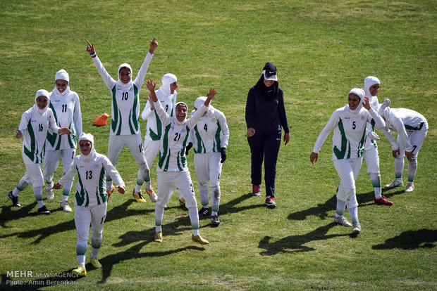 Women football match in Shiraz 