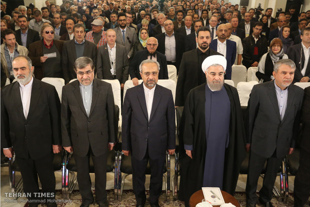 President Hassan Rouhani visits Press Exhibition