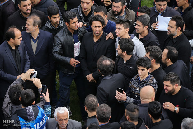 Funeral ceremony of veteran Iranian soccer manager