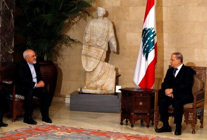 Zarif holds talks with Aoun