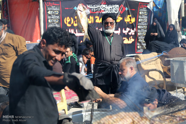 زائران اربعین در مرز شلمچه