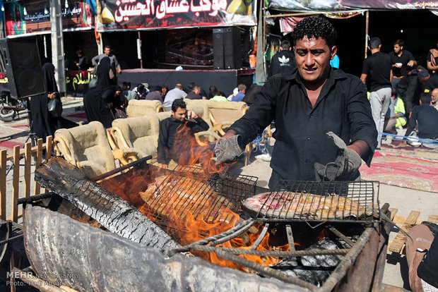 زائران اربعین در مرز شلمچه