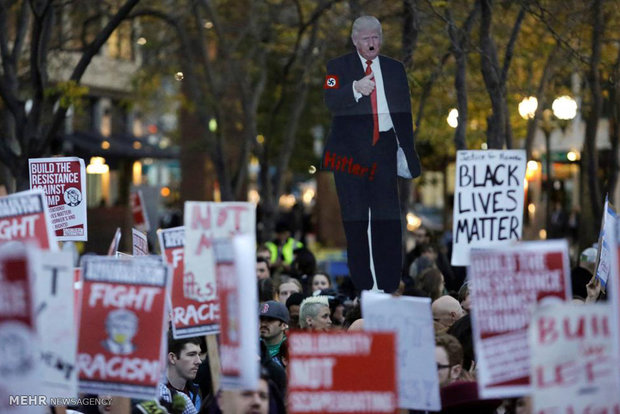 تظاهرات علیه انتخاب ترامپ در آمریکا‎