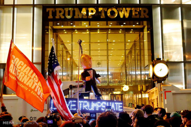 تظاهرات علیه انتخاب ترامپ در آمریکا‎