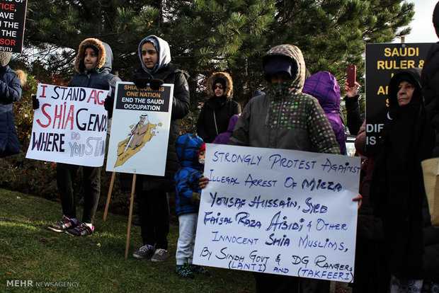 تجمع مسلمانان تورنتو در اعتراض به همکاری دولت پاکستان با گروههای افراطی و تروریستی