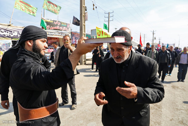 زائران اربعین حسینی در مرز شلمچه