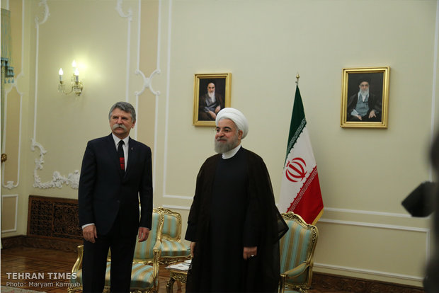 Rouhani meets Hungarian Parliament speaker