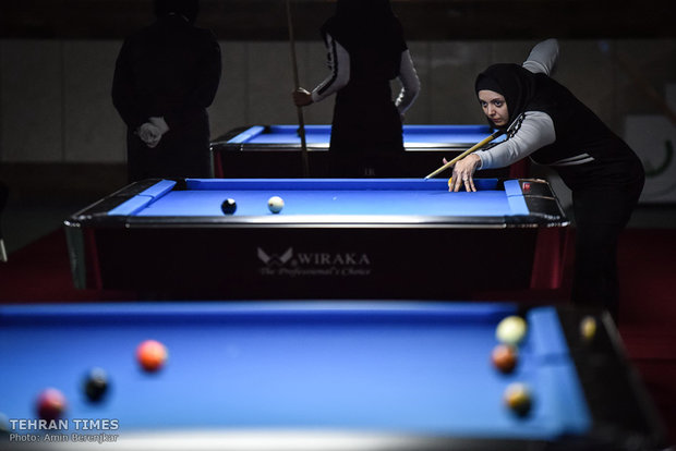 Iran’s women’s 9-ball competition takes place in Shiraz