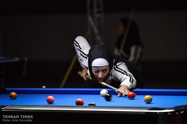 Iran’s women’s 9-ball competition takes place in Shiraz
