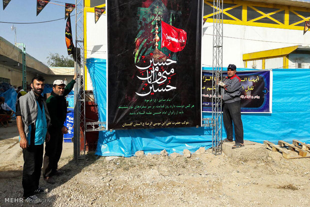 پذیرایی از زائران اربعین حسینی در موکب گلستان