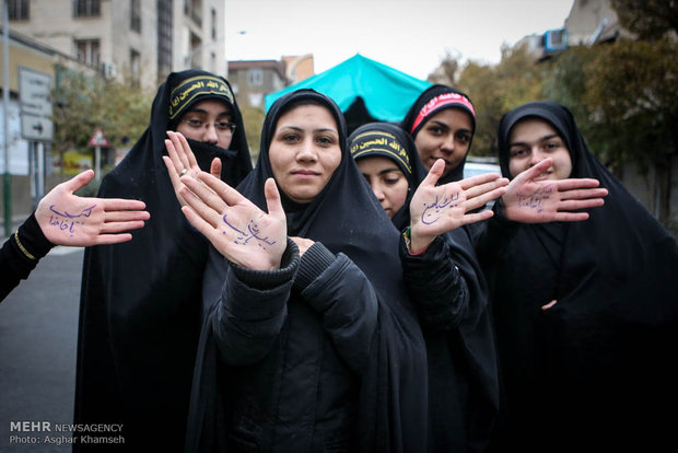 مراسم عزاء الطلاب الايرانيين في الأربعين الحسيني
