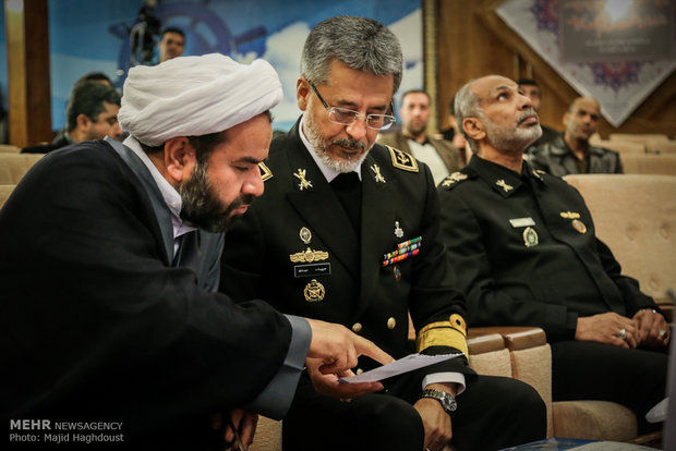 Iran's Navy Cmdr. holds presser