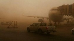 پروازهای فرودگاه بین المللی بندرعباس در انتظار کاهش گرد و خاک