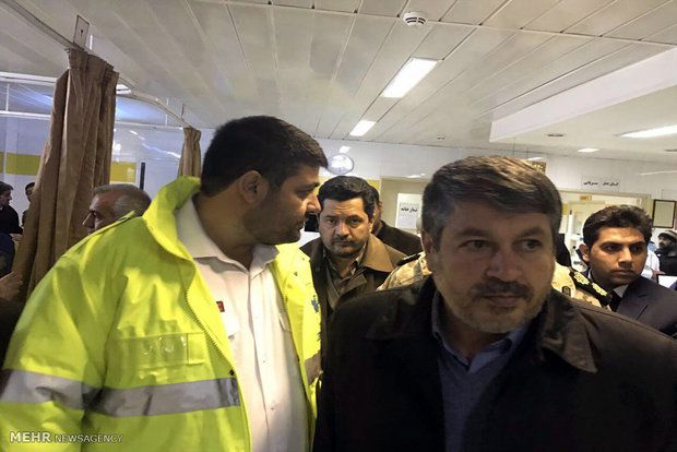 Red Crescent head visits train crash injured passengers