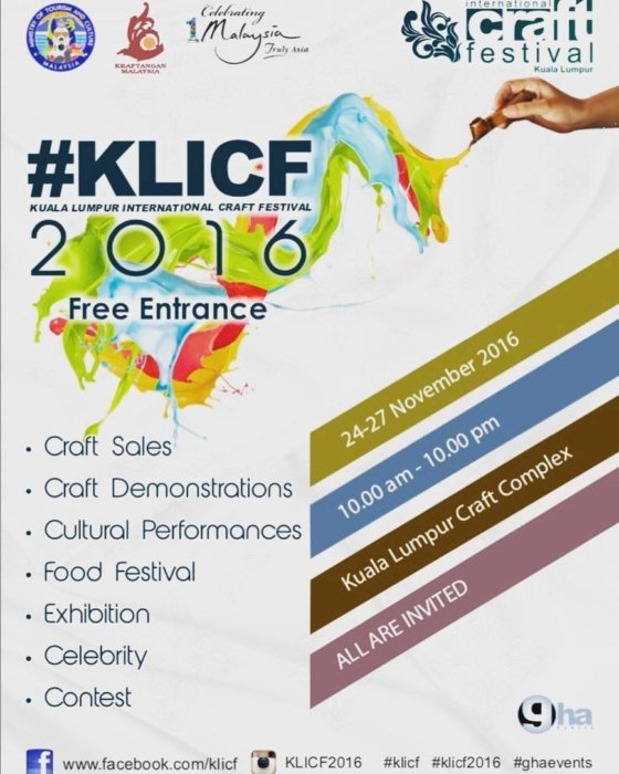 A poster for the 2nd Kuala Lumpur International Craft Festival