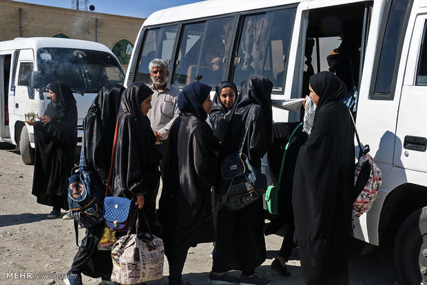 اعزام آخرین کاروان دانش آموزان رزنی به مناطق عملیاتی 