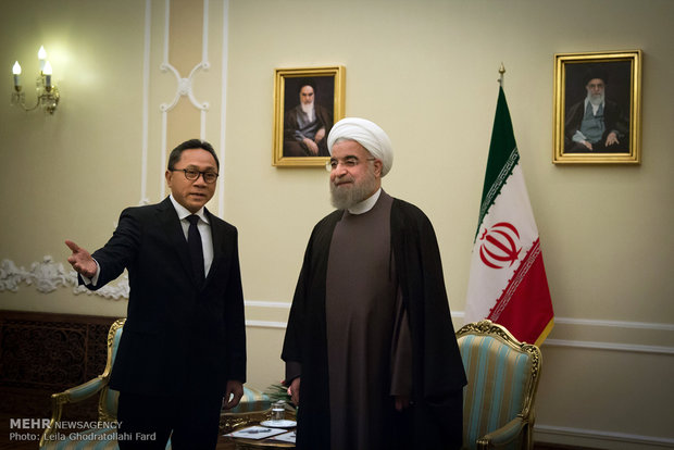 Rouhani, MPR of Indonesia meet in Tehran