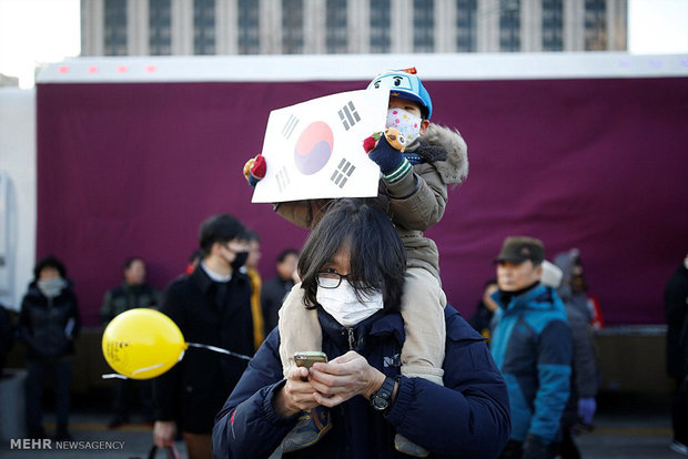 تظاهرات علیه رئیس جمهور در سئول‎