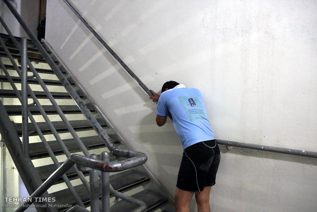 Stair climbing at Tehran’s Milad Tower