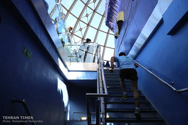 Stair climbing at Tehran’s Milad Tower