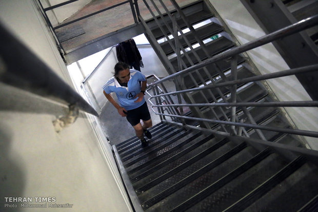 Stair climbing at Tehran’s Milad Tower