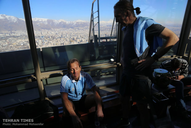 Stair climbing at Tehran’s Milad Tower