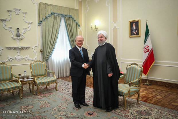 IAEA’s Amano holds talks with Rouhani in Tehran