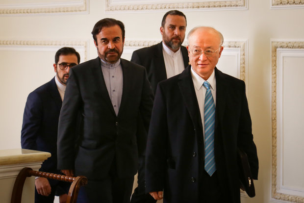 Muhmmed Cevad Zarif’in Yukiya Amano’yla görüşmesinden kareler