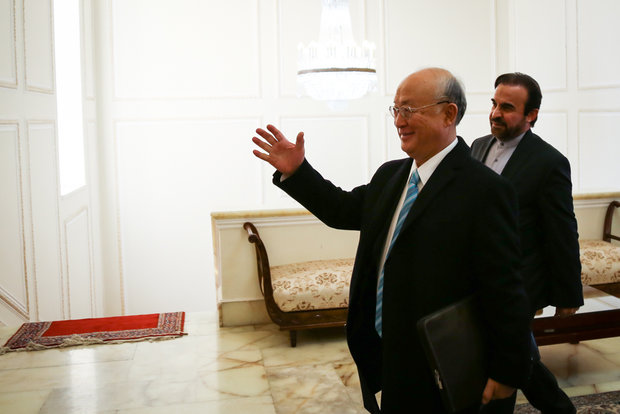 Muhmmed Cevad Zarif’in Yukiya Amano’yla görüşmesinden kareler