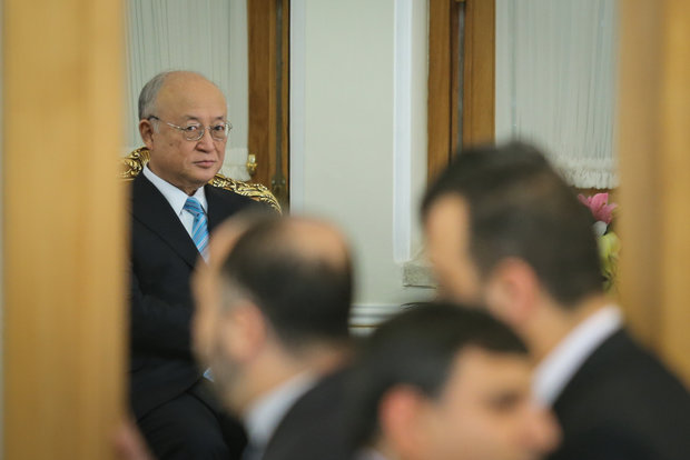 Muhmmed Cevad Zarif’in Yukiya Amano’yla görüşmesinden kareler