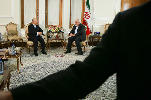 Muhmmed Cevad Zarif’in Yukiya Amano’yla görüşmesinden kareler