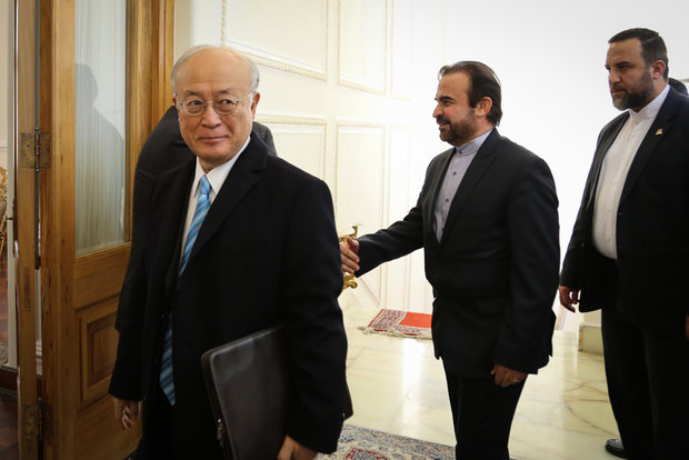 Muhmmed Cevad Zarif’in Yukiya Amano’yla görüşmesinden kareler