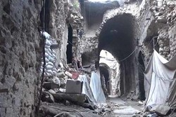 فیلم/ویرانی های به بار آمده از سوی تروریستها در بخش قدیمی حلب