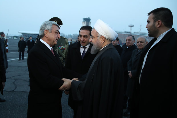 Rouhani departs Yerevan for Astana